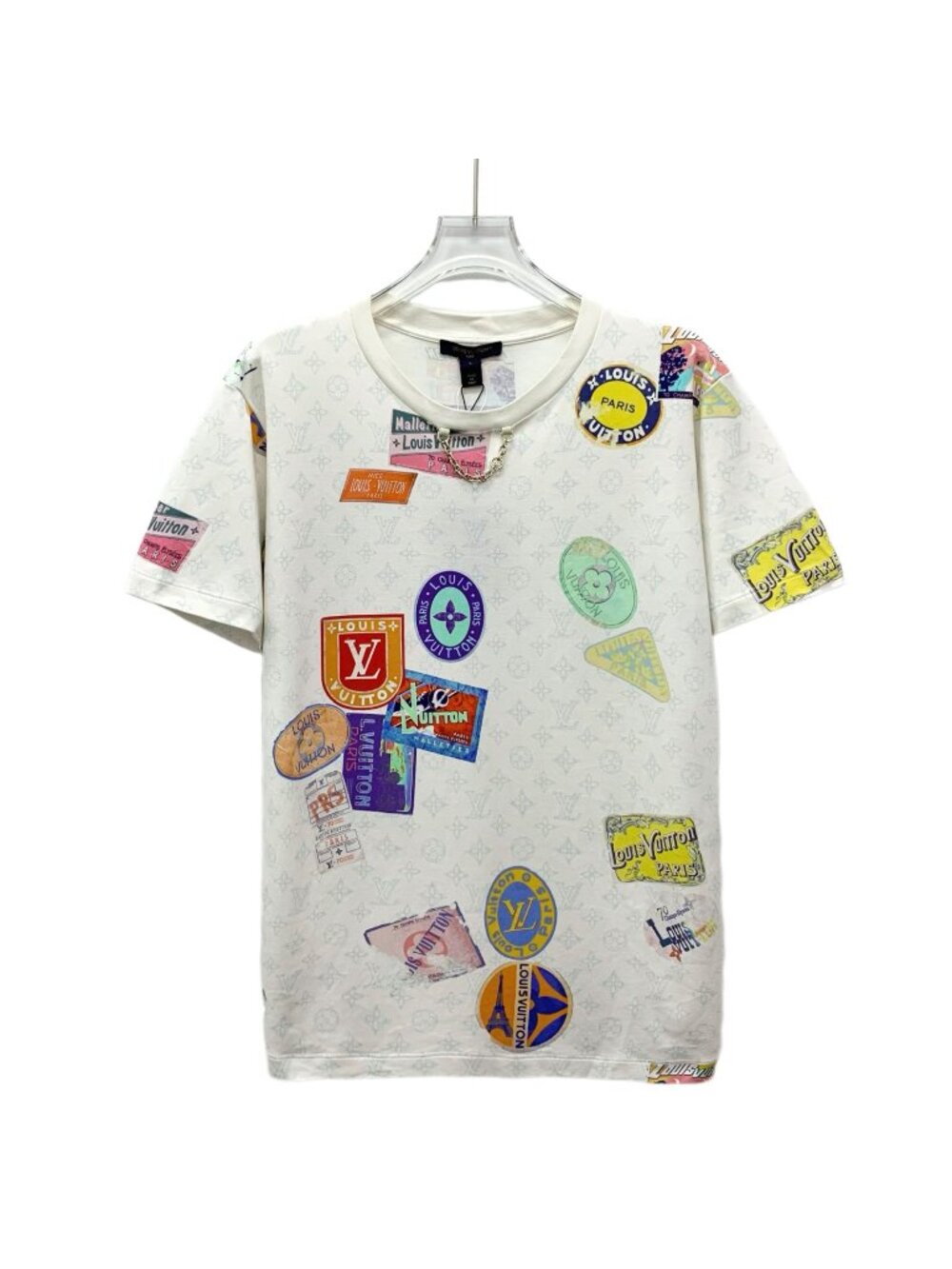 Louis Vuitton 2025 White Monogram Logo T-Shirt